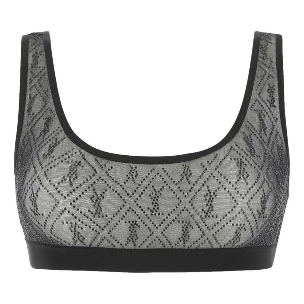 YSL mesh crystal bralette